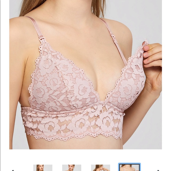 🎉HP🎉MORI BAY Floral Lace Triangle Nursing Bra - Picture 3 of 8